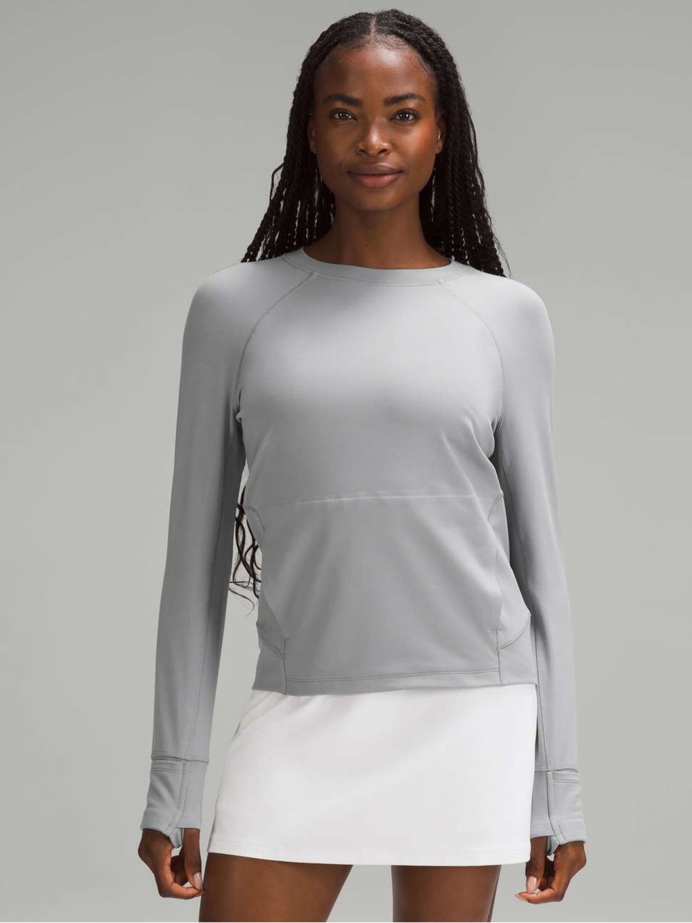 Lululemon Its Rulu Run Classic-Fit Crew *Fleece Rhino Grey
